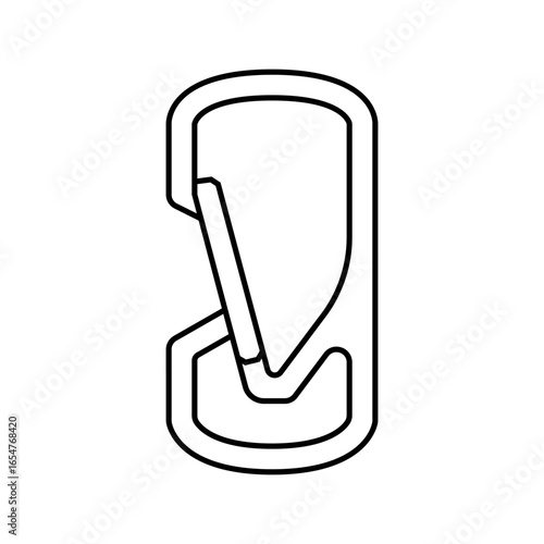 carabiners titanium ultralight line icon vector illustration