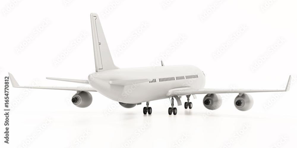 Fototapeta premium Airplane isolated on white background. 3D illustration