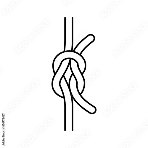 square knot nautical line icon vector illustration