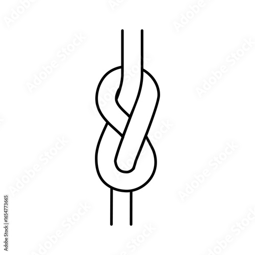 figure eight nautical knot line icon vector illustration