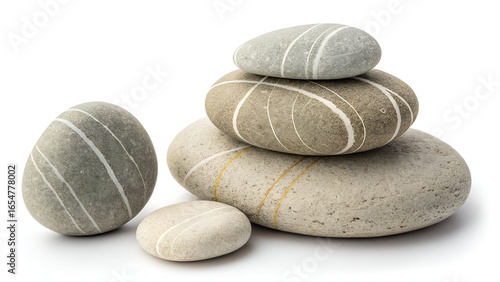 Natural stone texture in earthy gray shades on a clean white background, perfect for educational, design, or stock imagery