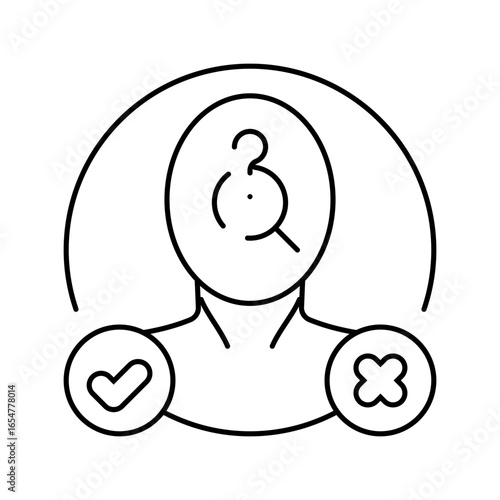 assess the victims condition line icon vector illustration