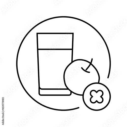 do not give the victim food drink line icon vector illustration