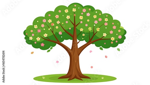Spring Tree with Blossoms