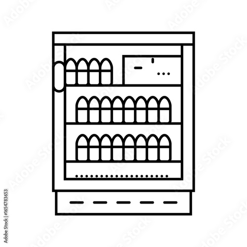 vaccine cold storage line icon vector illustration