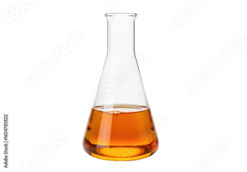 Erlenmeyer flask with orange liquid isolated on transparent background transparent background indoor, outdoor, no people, keyword 30