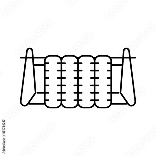 fuel canister lawn equipment line icon vector illustration