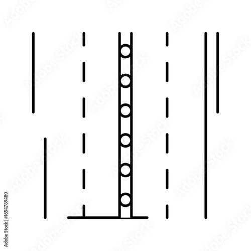 lane dividers highway road line icon vector illustration