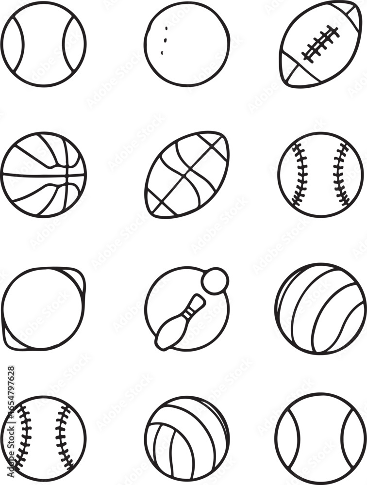 Fototapeta premium sport balls set