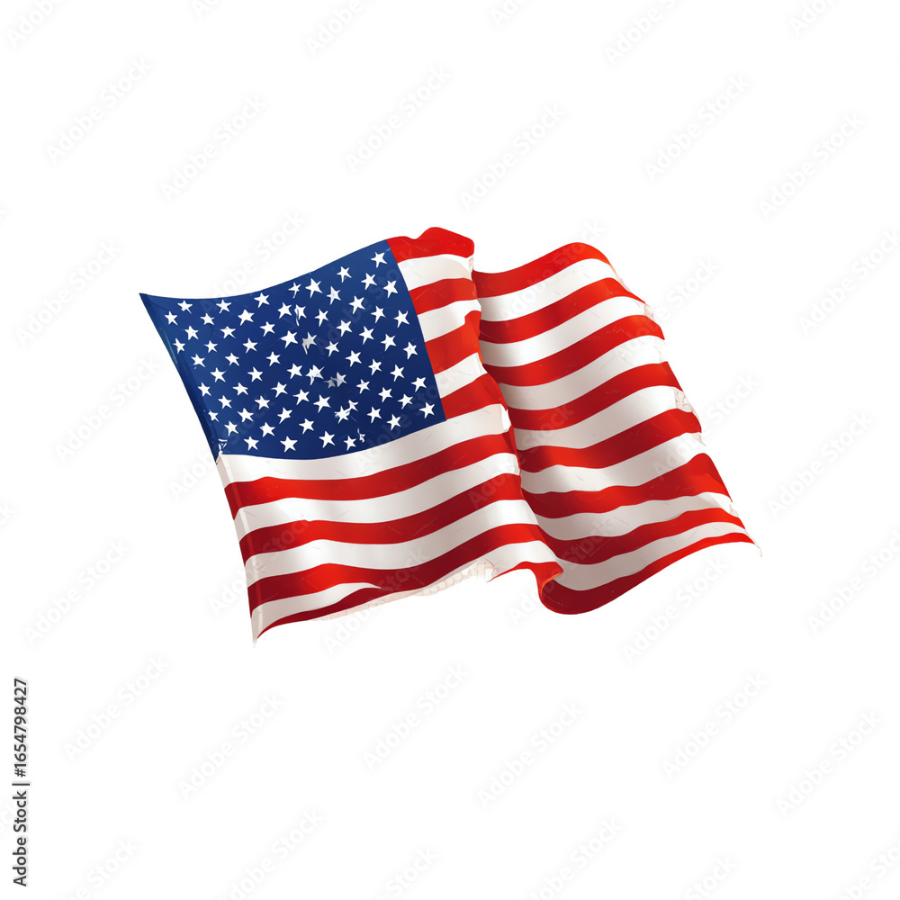 Fototapeta premium american flag waving