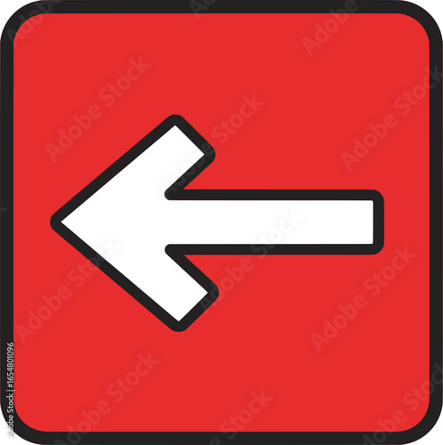 Left Arrow Icon – Back Navigation Symbol