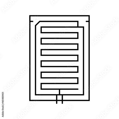 rain detection sensor line icon vector illustration