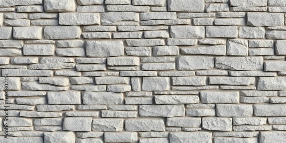 Fototapeta premium Abstract gray stone wall texture; seamless medieval rock strata background, historical, pattern