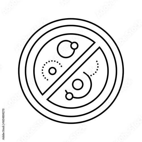 hypoallergenic line icon vector illustration
