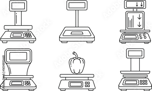 Modern scales for accurate weighing, perfect for food and retail use