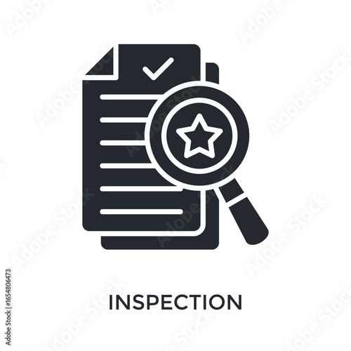 Inspection Icon Glyph Style. Vector Illustration For Graphic Design