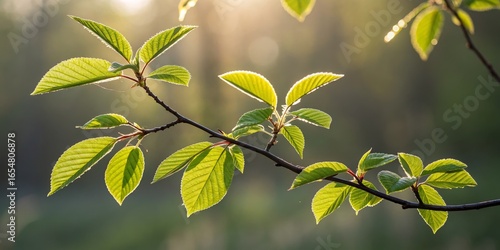 Sunlit Branch Spring Leaves...