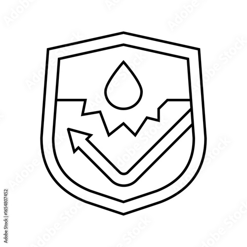 rust resistant line icon vector illustration