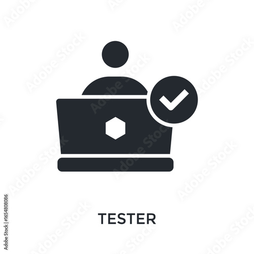 Tester Icon Glyph Style. Vector Illustration For Graphic Design