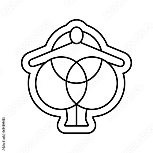 ergonomic design line icon vector illustration
