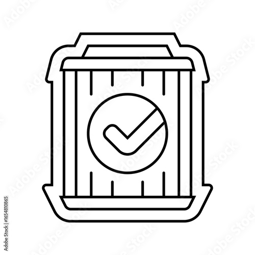 high performance filters line icon vector illustration