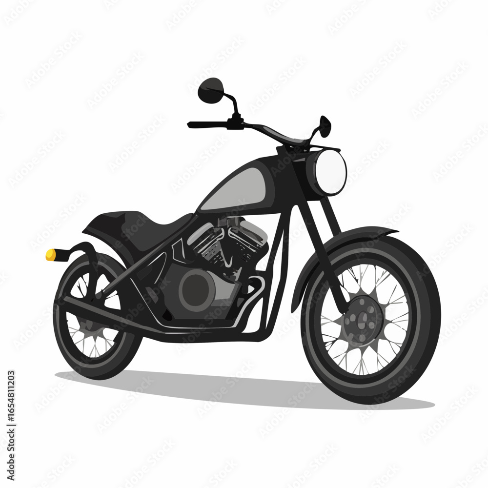 Obraz premium Modification motorcycle image illustration isolated on white background.