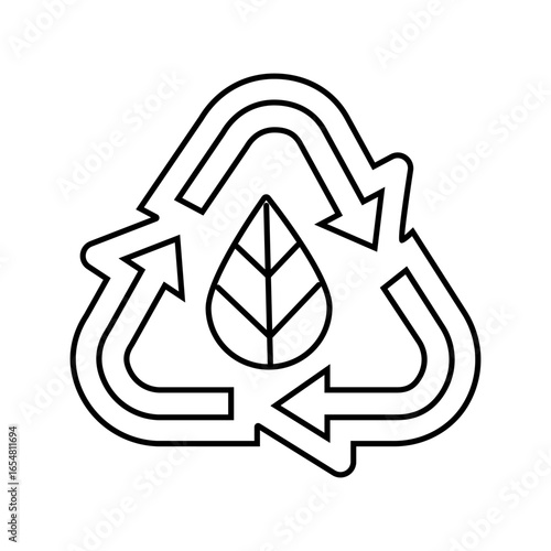 sustainable sourcing line icon vector illustration