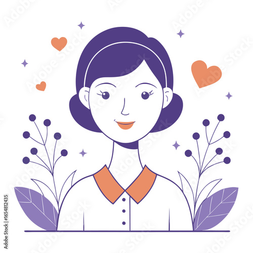 girl with flower