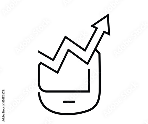 Simple logo design invest image,phone digital invest