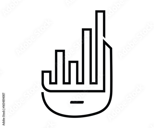 Simple logo design invest image,phone digital invest