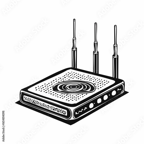 Wireless router image vector isolated on white background.