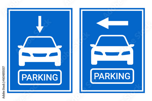 Car parking signs  for maps, apps, navigation, transport UI, and urban planning visuals.