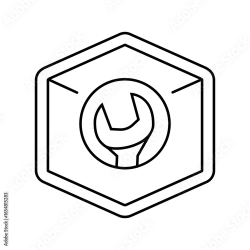 easy assembly line icon vector illustration