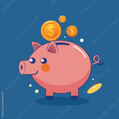 piggy bank with coins dropping in   (1).eps