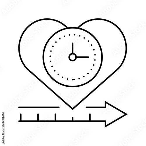 life expectancy line icon vector illustration