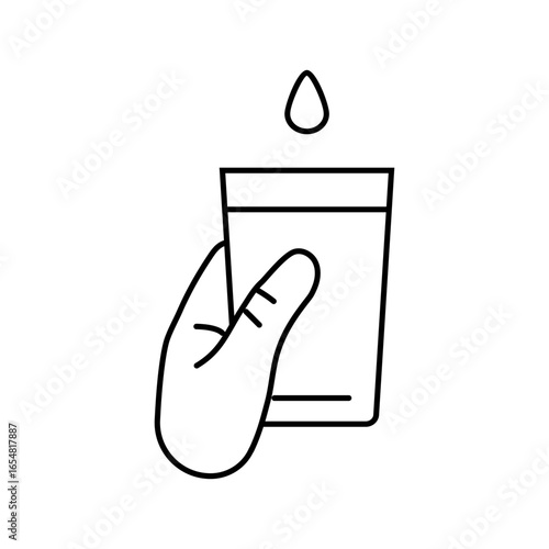 access clean water line icon vector illustration