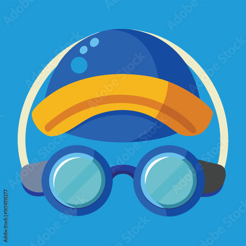 swimming goggles and cap set   (1).eps