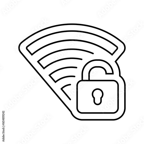 wi fi connectivity line icon vector illustration