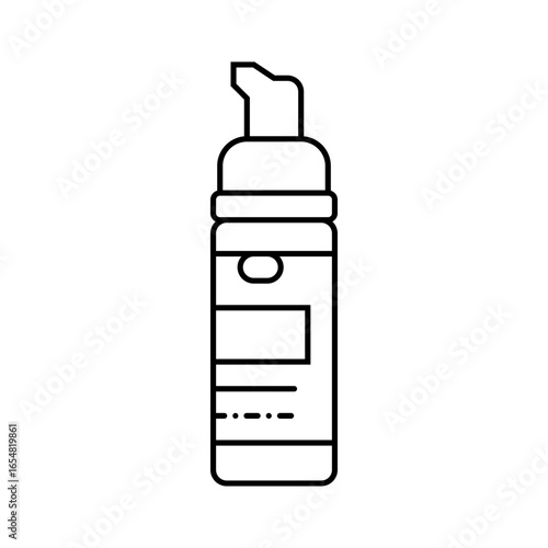 travel size liquid soap line icon vector illustration