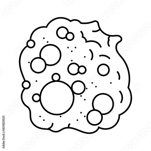 soap foam bubbles line icon vector illustration