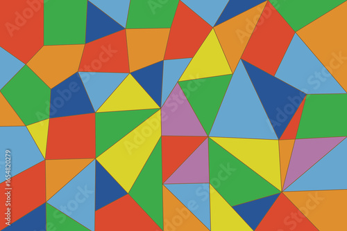 Wallpaper Mural Colorful Abstract Geometric Pattern and Chaotic Geometric Pattern with Bright Colors Torontodigital.ca