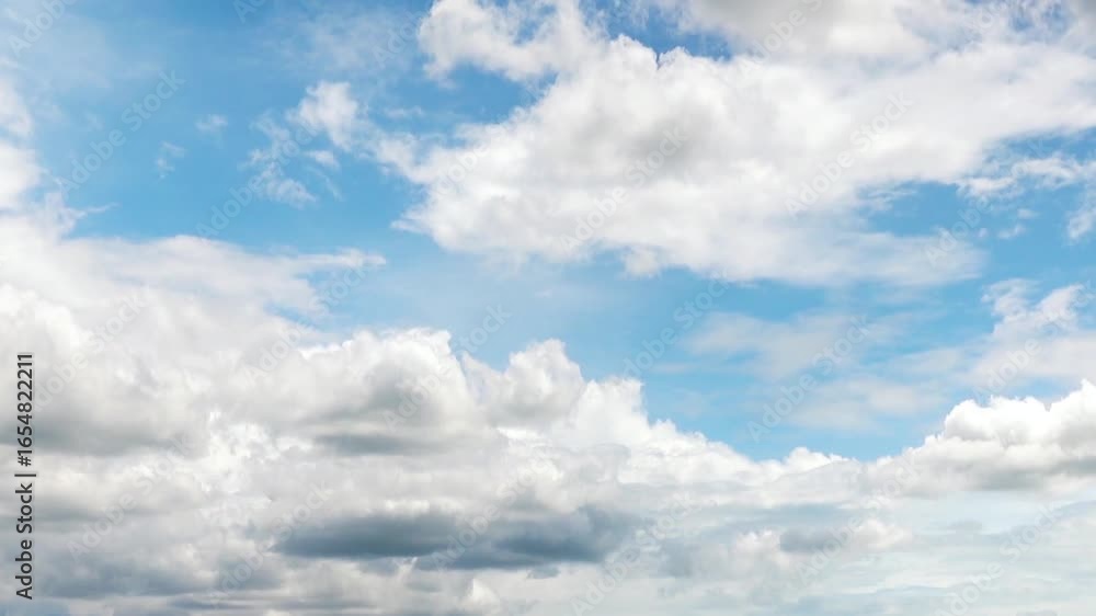 Beautiful blue sky with fluffy white clouds on a sunny day, nature background Beautiful blue sky with fluffy white clouds on a sunny day, nature background