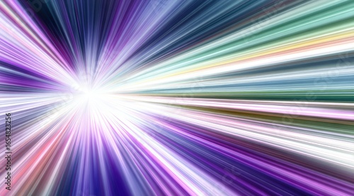 Abstract radiating lines of vibrant color