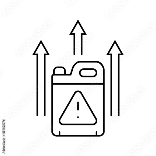 overuse of pesticides line icon vector illustration