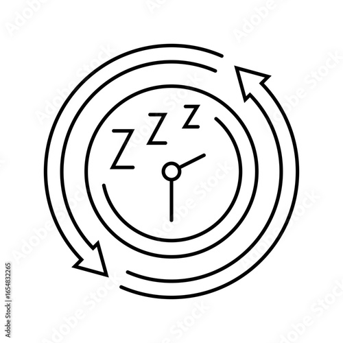 sleep changes adolescence puberty line icon vector illustration