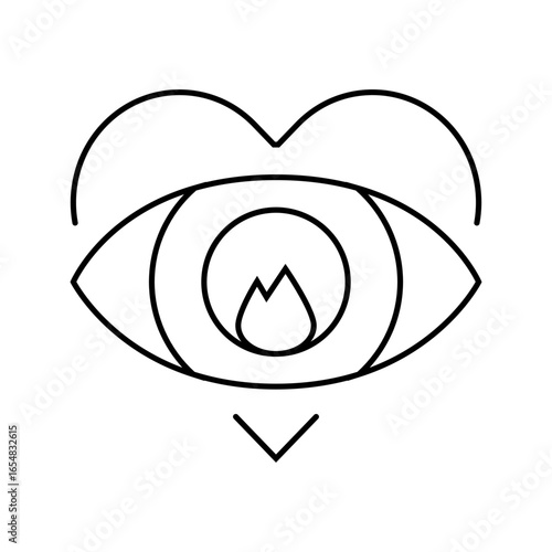 first crush adolescence puberty line icon vector illustration