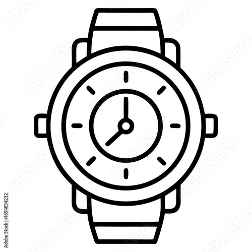 Watch icon isolated on white background