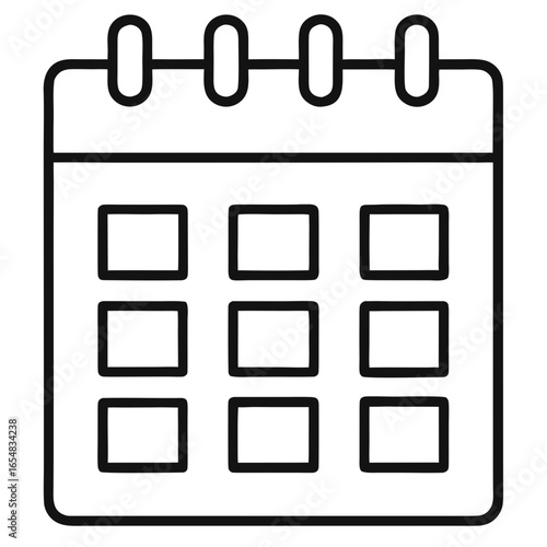 Fiscal year  icon isolated on white background