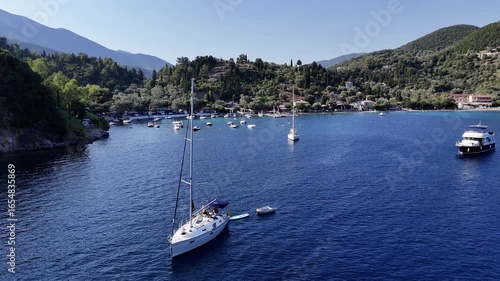 Wallpaper Mural Aerial footage of a yacht sailing trip in greece Torontodigital.ca