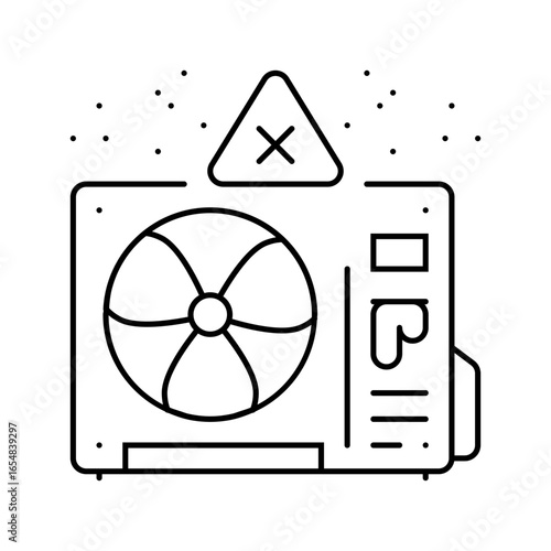 pcb leaking from old capacitor line icon vector illustration